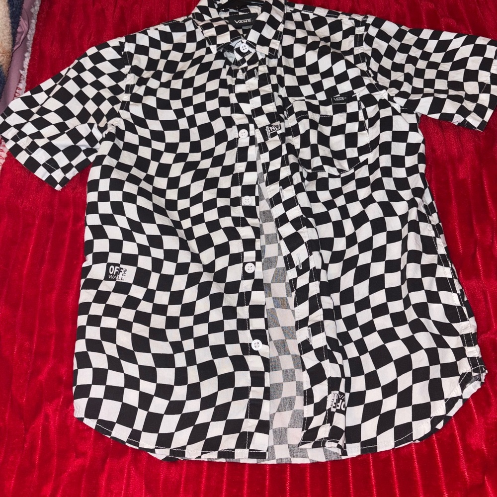 Vans Distorted Checkered Black and White Shirt